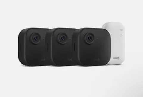 Blink Outdoor 4 Wireless Battery Security Cameras 3-Cam Kit, Sync Module, Black