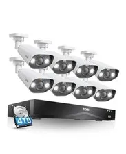 24CH 4K Spotlight PoE Security Camera System with Person Vehicle 1 4.0 TB