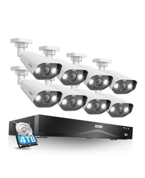 24CH 4K Spotlight PoE Security Camera System with Person Vehicle 1 4.0 TB