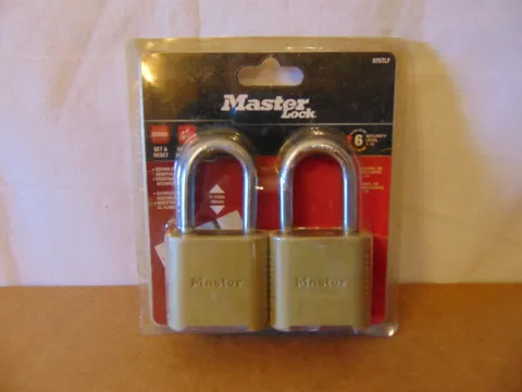 Master Lock Combination Padlock Outdoor Security 4 Digit 2 Pack Heavy Duty