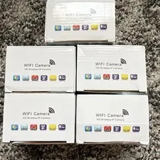WiFi Smart Net Camera IP Indoor PTZ Night Vision Motion 5-Pack White 64GB