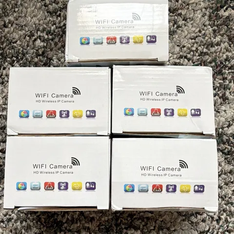 WiFi Smart Net Camera IP Indoor PTZ Night Vision Motion 5-Pack White 64GB
