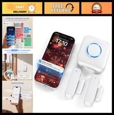 Smart WiFi Door Chime & Window Sensor Alarm - Wireless Home Security Alert