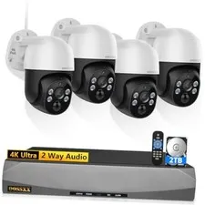 (2026 New) 4K PTZ PoE Wired Security Camera System Outdoor Surveillance | 8CH