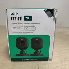 2 PACK Blink Mini 2k+ Cameras Indoor/Outdoor Plug-in 2K Video Black