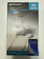 Merkury Innovations WiFi Water Leak Sensor and Alarm, Smart Water & Flood...