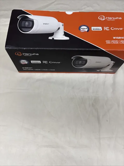 Hanwha ANO-L7022R A-Series 4MP Bullet IP Camera, 4mm Lens, White