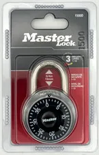 Master Lock 3-Digit Combination Padlock 1500D 1-7/8" Width, 3/4" Shackle