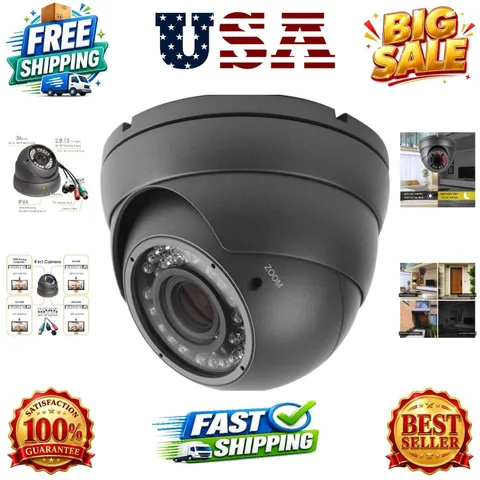 Analog CCTV Camera HD 1080P 4-in-1 TVI/AHD/CVI/CVBS Security Dome Camera Outd...