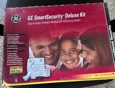 NIB GE Smart Security Deluxe Kit NOS SmartHome New Panel Sensors Remote