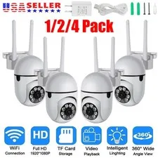 1/2/4PCS Wireless Wifi Security Camera System Outdoor Home 5G 1080P Night Vision