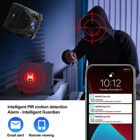 Mini 1080P Wireless Monitor Camera Smart WiFi Security Camera Built-in YUSR