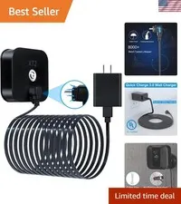 30 FT Blink Outdoor/Indoor 3rd Gen Charger Cable with Adapter1 Pack,Compatibl...