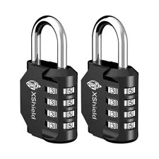 XShield 4-Digit Combination Padlock | Heavy-Duty Keyless Lock with 10,000 C