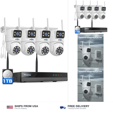 Hiseeu Wireless Security Cameras Outdoor, Outdoor Cameras for Home Security |...