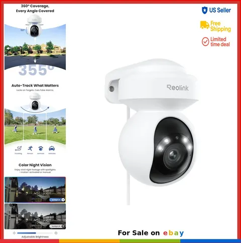 4K PTZ Security Camera Wi-Fi 6 3X Optical Zoom Auto Tracking Color Night Vision