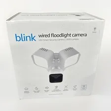 Blink Wired Floodlight Camera - Smart Security Camera, 2600 Lumens, White