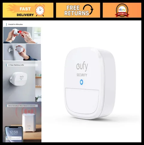 Motion Sensor Home Alarm System - 100° Coverage, 30ft Detection, 2-Year Battery