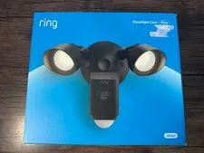 Ring Floodlight Cam Plus Wired in Black Hardwired, 2.4GHz New & Sealed