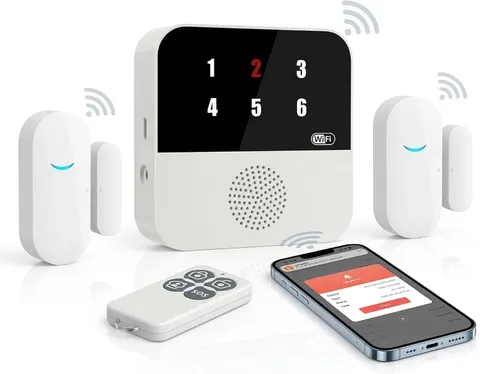 Wi-Fi Smart Door Alarm, Instant LED ID Display Caregiver Pager | Door Sensor Chi