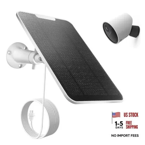 4W Solar Panel Charging Compatible with SimpliSafe Outdoor Security Camera,