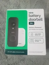 Blink - Battery Doorbell 2K+ Sync Module Core included Wireless video doorb...