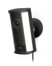 Ring Spotlight Cam Pro Plug-In White Featuring Retinal 4K (Newest Model) - Black