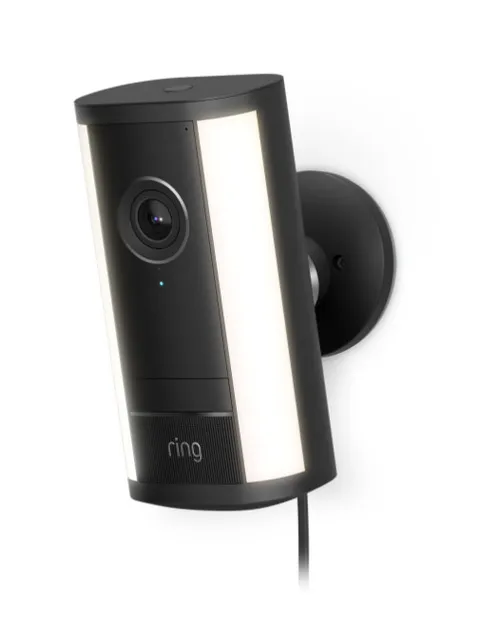 Ring Spotlight Cam Pro Plug-In White Featuring Retinal 4K (Newest Model) - Black