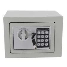 9" Electronic Digital Keypad Lock Office Home Cash Gun Safe Box 0.17 Cu.ft Gray