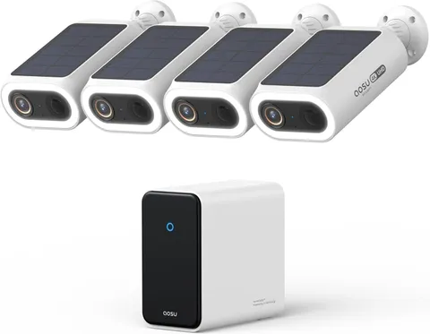 AOSU 4K Solar Security Cameras Wireless Outdoor, 32GB storage, no subscription