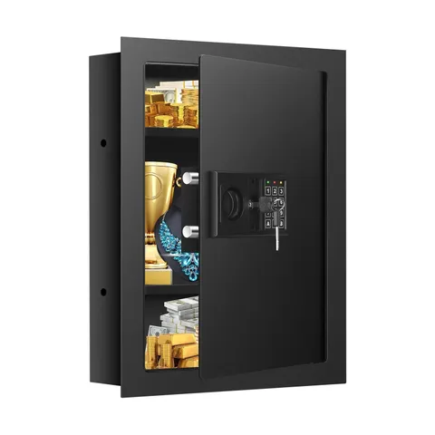 25.6" Tall Fireproof Wall Safe - Between Studs 16" Centers - w/ 2 Shelves