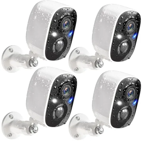 Sistema 4 Cámaras Seguridad 2K WiFi Exterior Visión Nocturna Audio IP65 2.4GHz
