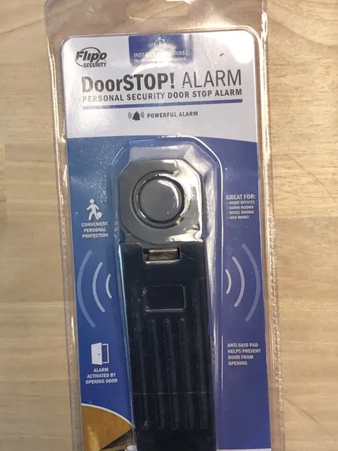 Flipo Security Door STOP Personal Security Door Stop Alarm 95dB Battery Operated