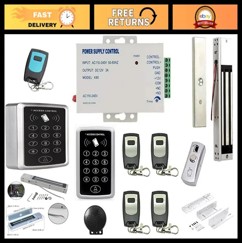 Electromagnetic Door Lock Kit 600Lbs with Remote Control Keypad & Access System