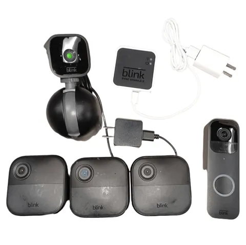 Blink Home Security System 4 Cams & Smart Doorbell (Black)