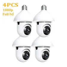 4pcs-New Bulb Security Camera - 1080p Full HD Recording & 360° Panoramic View