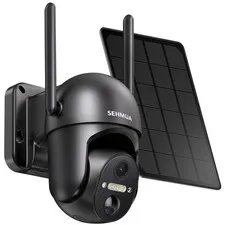 Battery Powered Solar Security Camera - Color Night Vision
