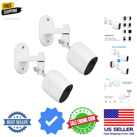 2Pack Security Wall Mount for Arlo Pro/Pro2/Pro3/Pro4/Ultra/Ultra2/Essential ...