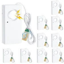 Hoteam 5 Pcs Water Sensor Alarm Leak Detector 120db Water Leak Alarm 9v Batte...