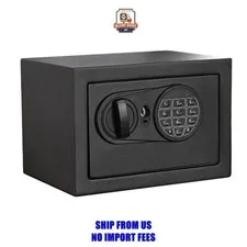 Pen + Gear Small Digital Safe with Electronic Lock and Backup Key in Black Model