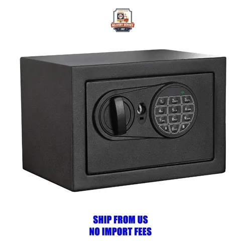 Pen + Gear Small Digital Safe with Electronic Lock and Backup Key in Black Model