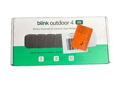 Blink Outdoor 4 XR 6 Camera Wireless Security System Sync Module Open Box