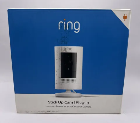 RING Stick Up Cam Plug-In, 1080p HD, Indoor / Outdoor - New & Sealed