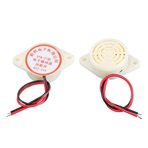 uxcell 2pcs HYT-3015B DC 3-24V 80dB Intermittent Sound Piezoelectric Beige