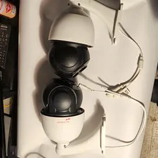 Bovision Outdoor Wired IP Dome Security Cameras Pan-Tilt PTZ White/Black 2pk