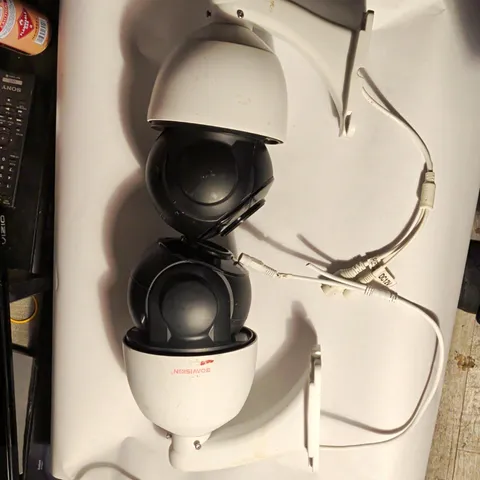 Bovision Outdoor Wired IP Dome Security Cameras Pan-Tilt PTZ White/Black 2pk