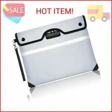 Jsngbse 6200°F Fireproof Document Bag with Lock, 15x 11.8 Inch Fire Proof Bag fo