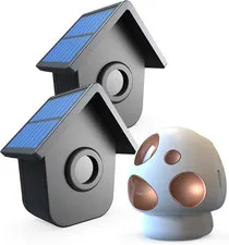Wireless Driveway Alarm Solar Motion Sensor 1 Receiver 2 Sensors