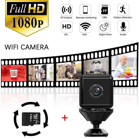 1080P Mini Camera WiFi HD IP Night Vision Camcorder Home Security Video Audio