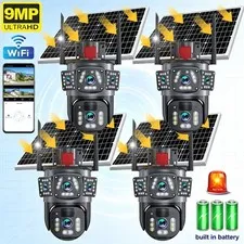 4K WiFi Solar Battery Powered Wireless Outdoor Pan/Tilt Home Security Camera360°